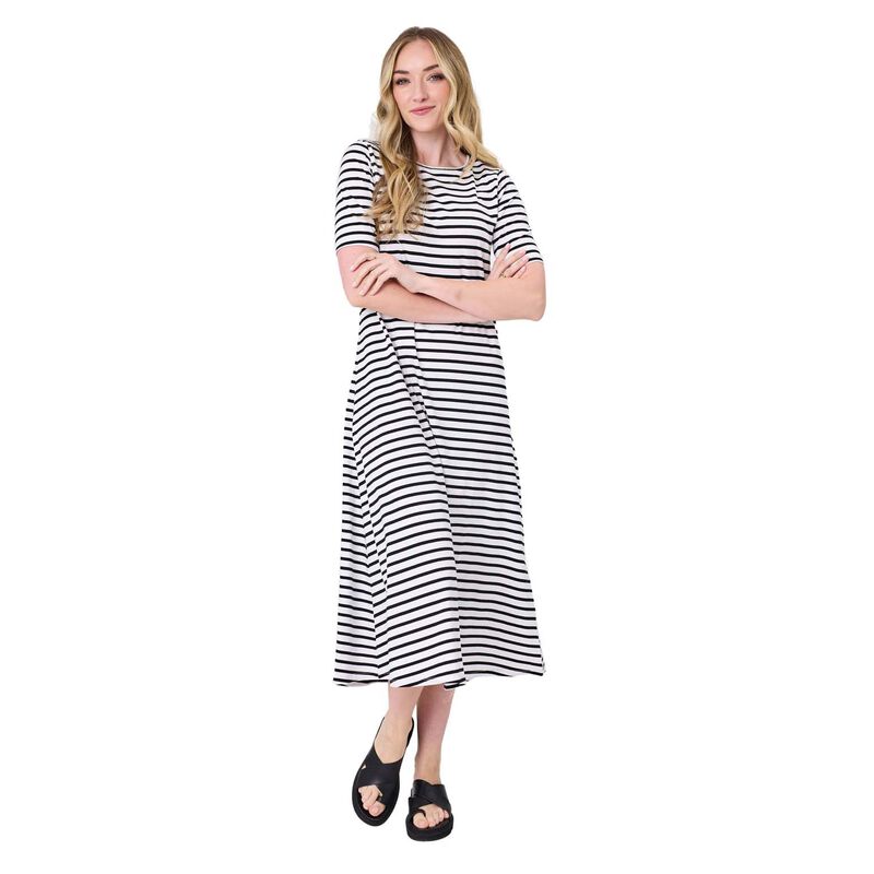 Lemon Tree Sole Dress Black White Stripe image number 0